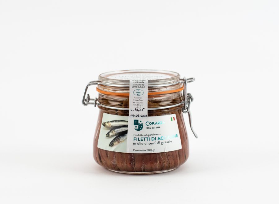 Filetti di Acciughe del Mar Mediterraneo Sott'Olio
